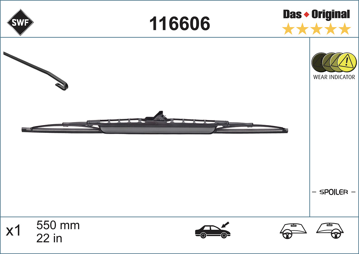 SWF STANDARD Ablaktörlő lapát 116606_SWF